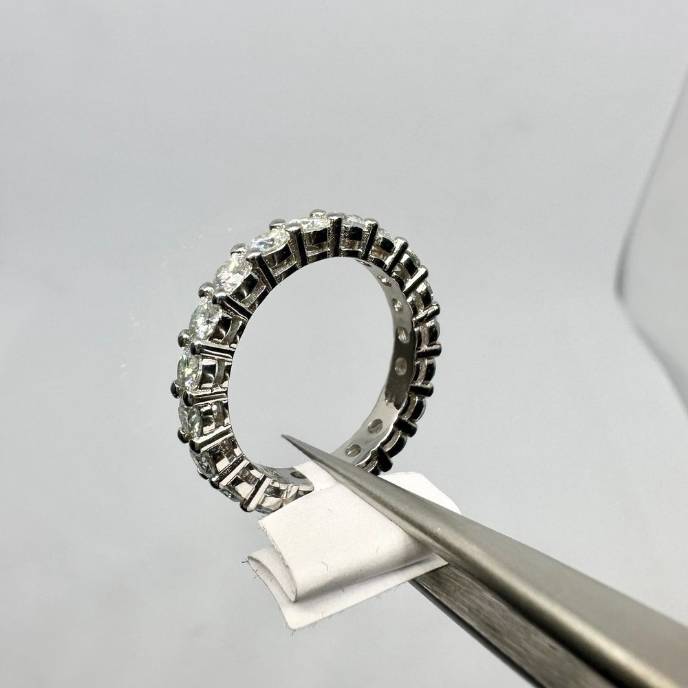 Moissanite Diamond Eternity Ring Wedding Anniversary Band 2 Ct Size 6 Show * - Picture 9 of 12